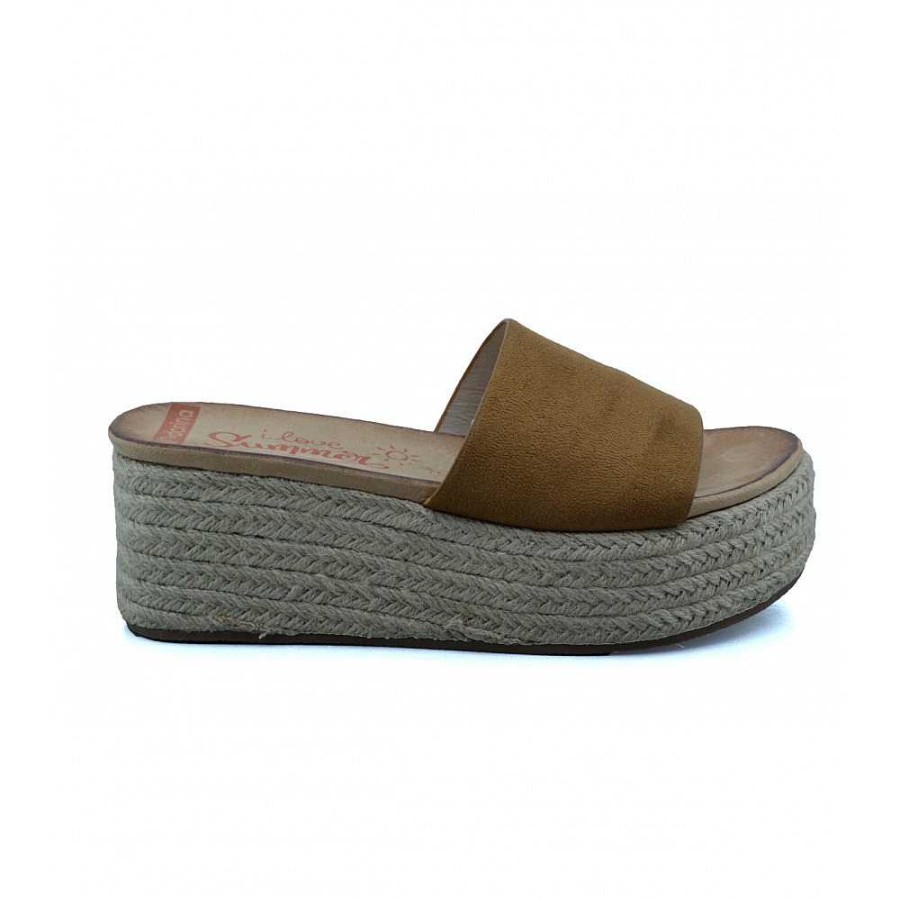 Women Calzaro Clogs|Sandals|Espadrilles | Jute Crib Sandal 381 Camel