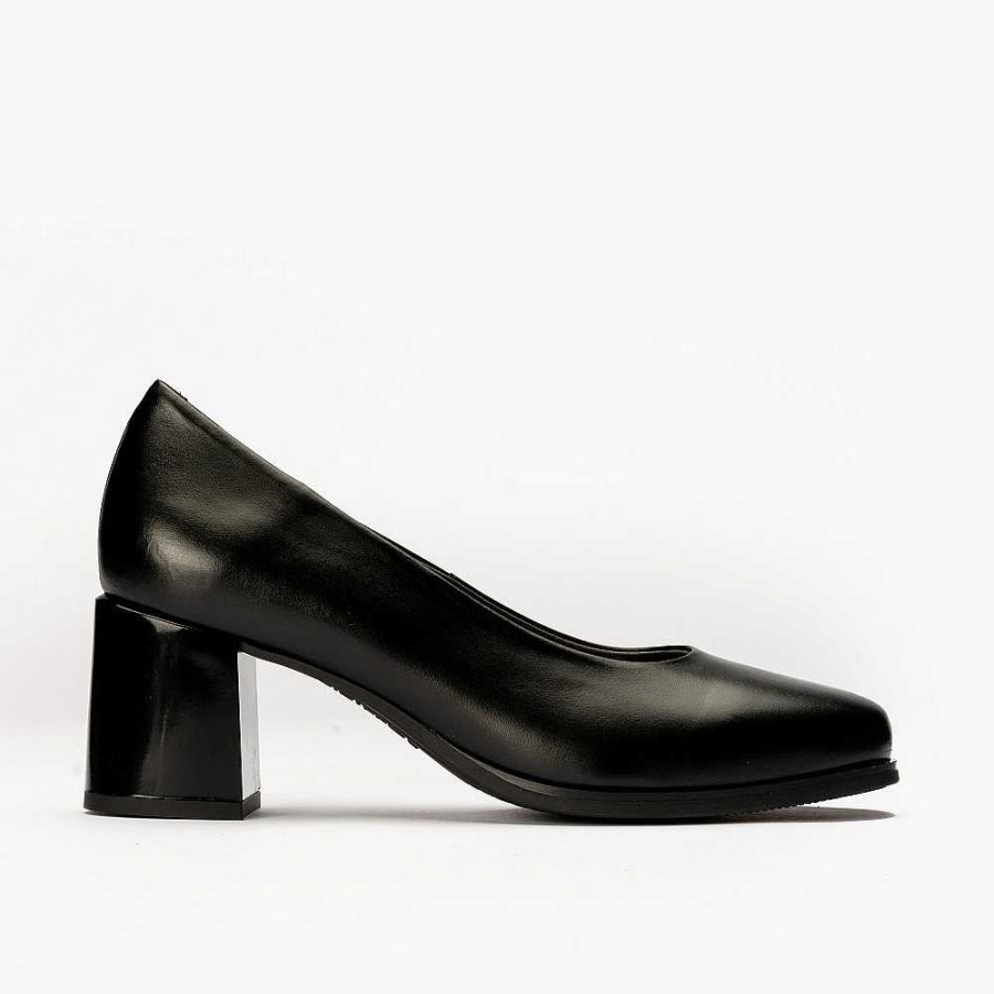 Women Calzaro Heeled shoes|Comfort | Salon 102 Tacon High Black Shoe.