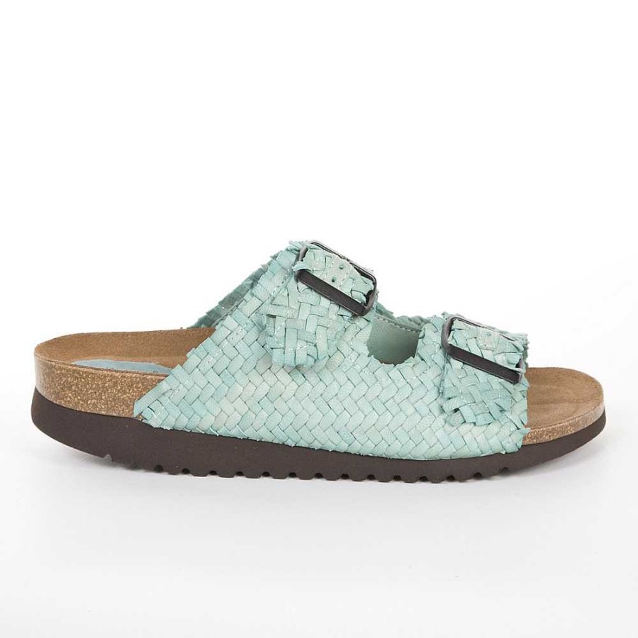 Women Calzaro Bios Sandals | Sandal 7206 Blue Beach Braid