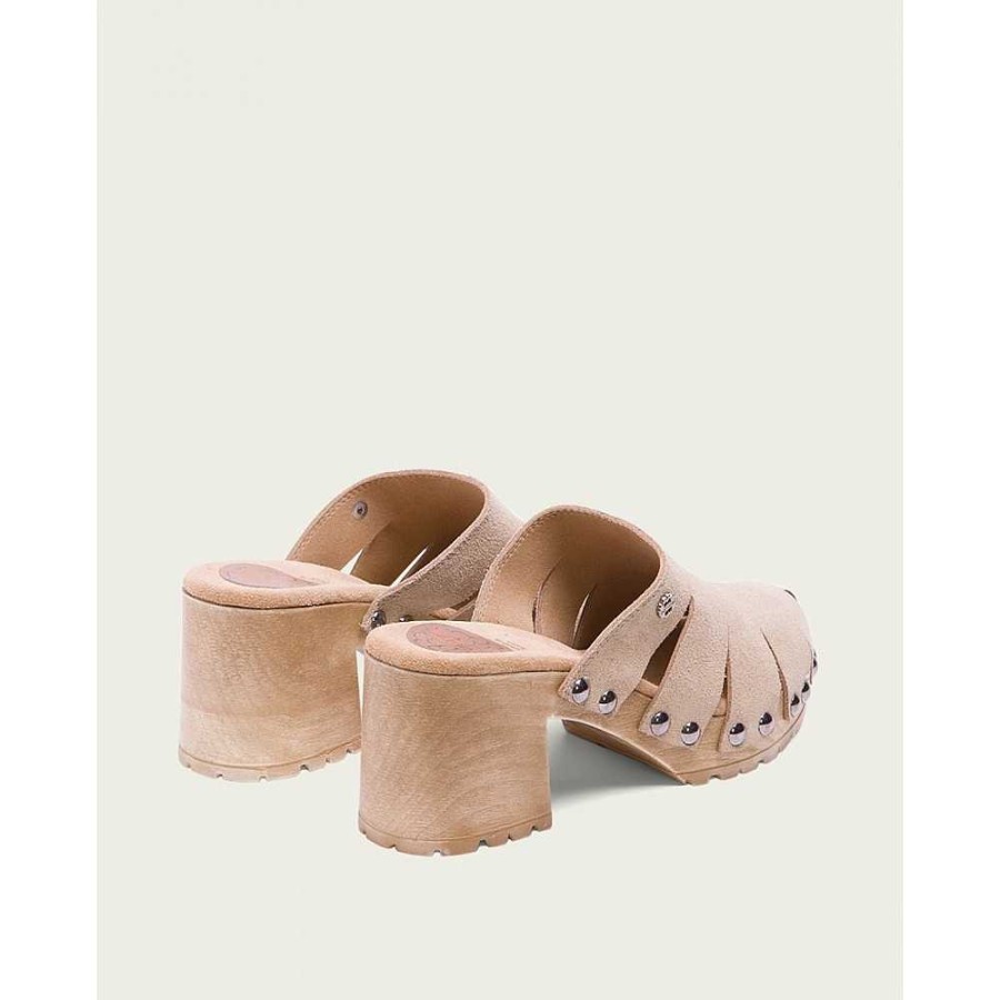 Women Calzaro Clogs | Women's Sand Suede Clog Gia 2880.