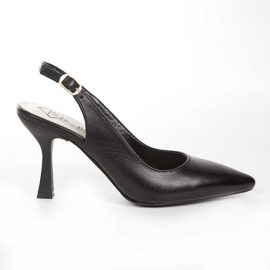 Women Calzaro Heeled shoes | Heeled Slingback Dress Shoe 23303 Black