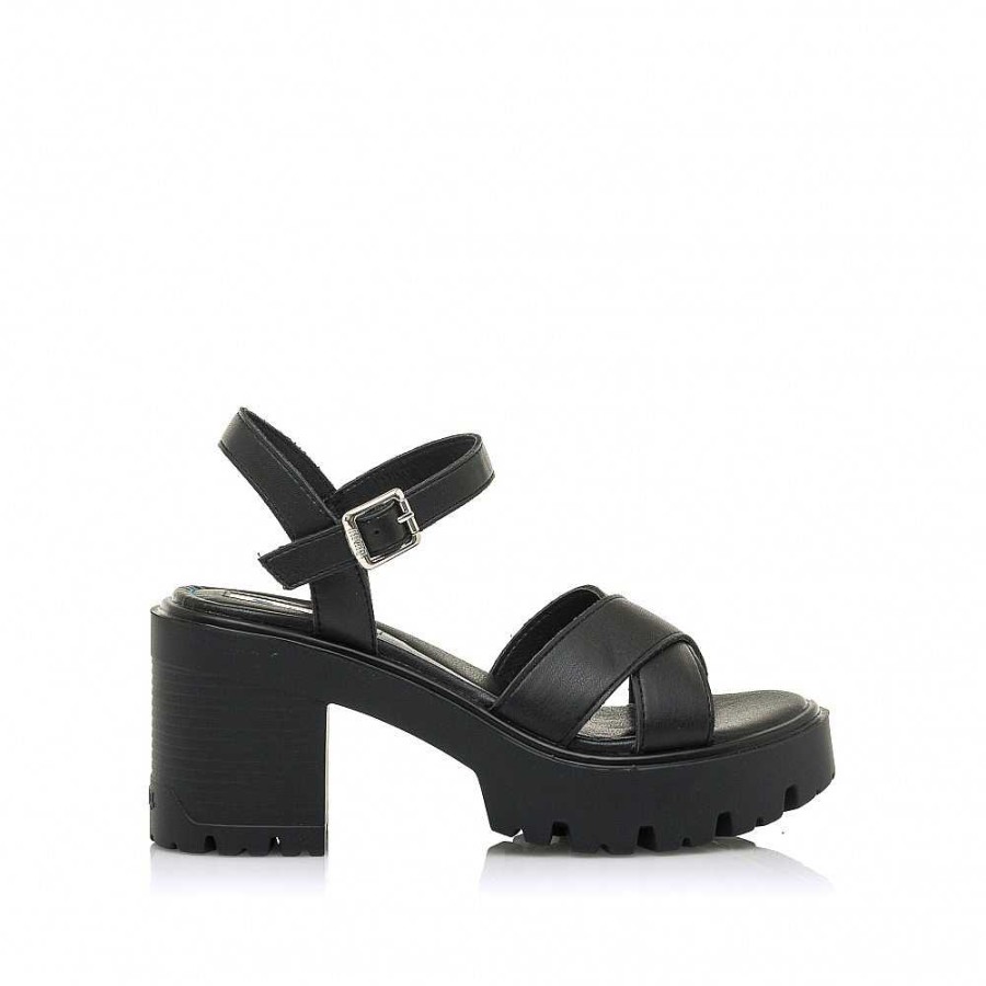 Women Calzaro Sandals | Saba Sport Heeled Sandal 53403 Black.