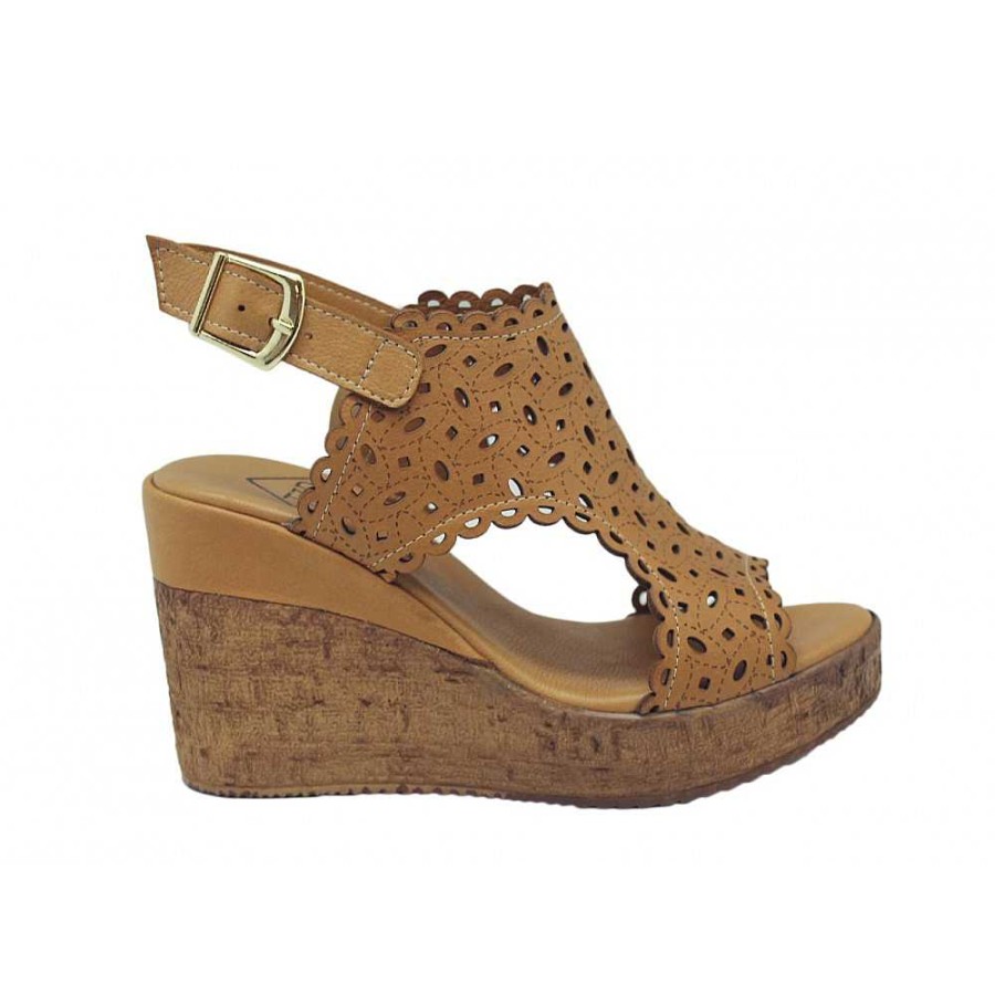 Women Calzaro Sandals | Crib Leather Clog 23401 Laser Leather.