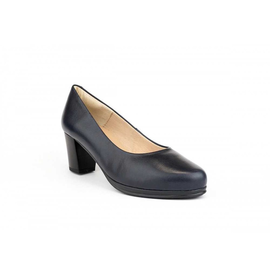 Women Calzaro Heeled shoes|Comfort | Half1 Diana Black Salon