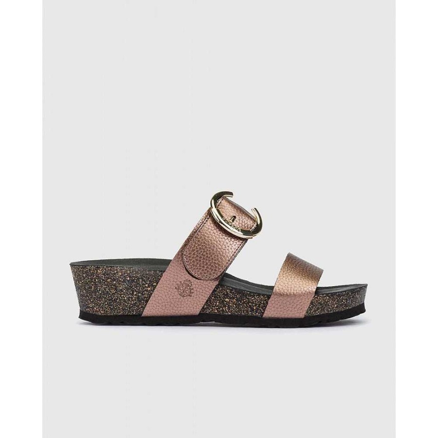 Women Calzaro Bios Sandals | Mahon 007 Gold Crib Sandal