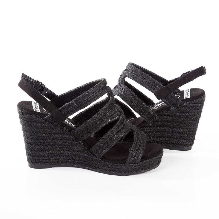 Women Calzaro Espadrilles | Jute Crib Sandal 321 Black