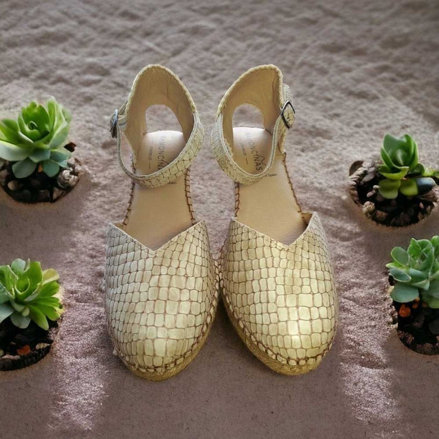 Women Calzaro Espadrilles | Esparto Leather Espadrilles 801 Criollo Sand Leather