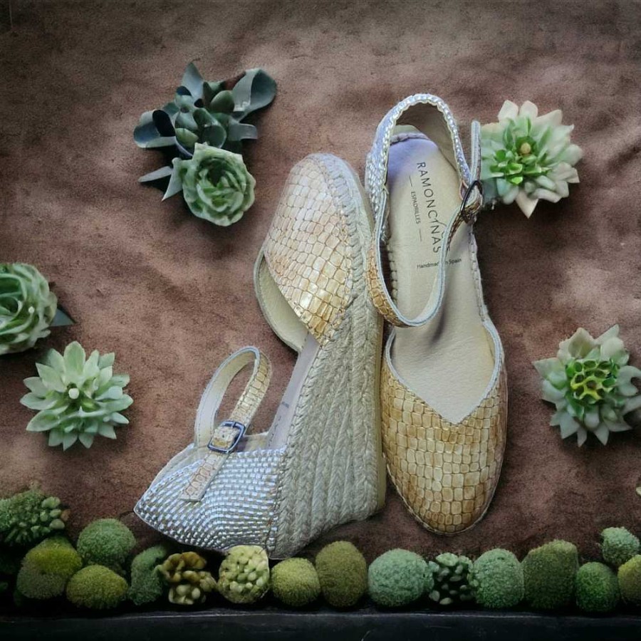 Women Calzaro Espadrilles | Esparto Leather Espadrilles 801 Criollo Sand Leather