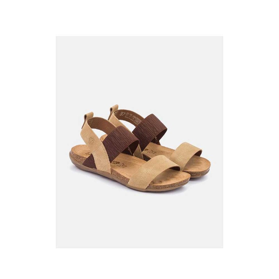 Women Calzaro Bios Sandals | Manacor 001 Beige Flat Sandal.