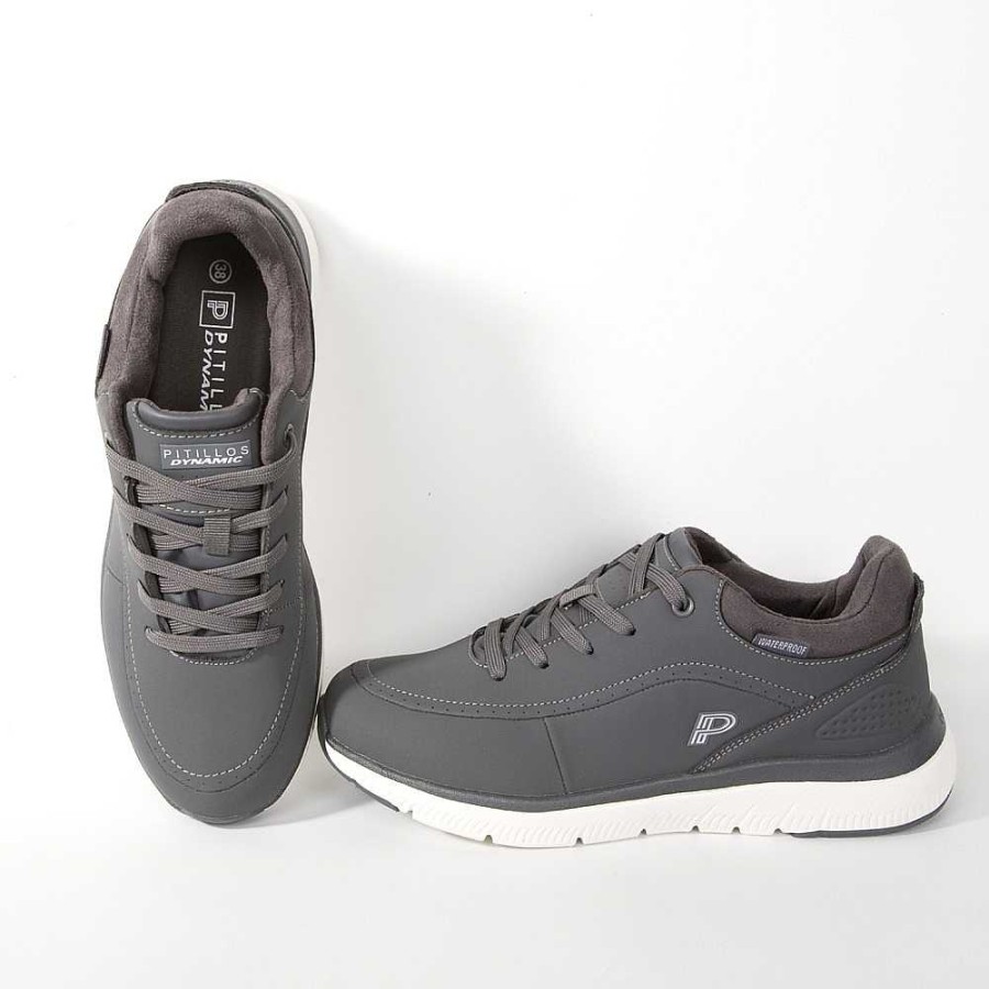 Women Calzaro Sneakers | Sports Skinny Laces 1535 Waterproof Gray