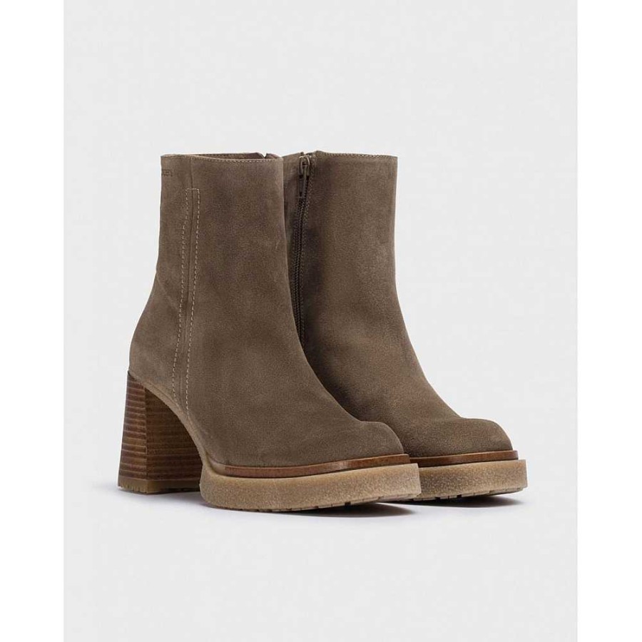 Women Calzaro Women's Boots and Ankle Boots | Botin 5203 Miera Topo Taupe