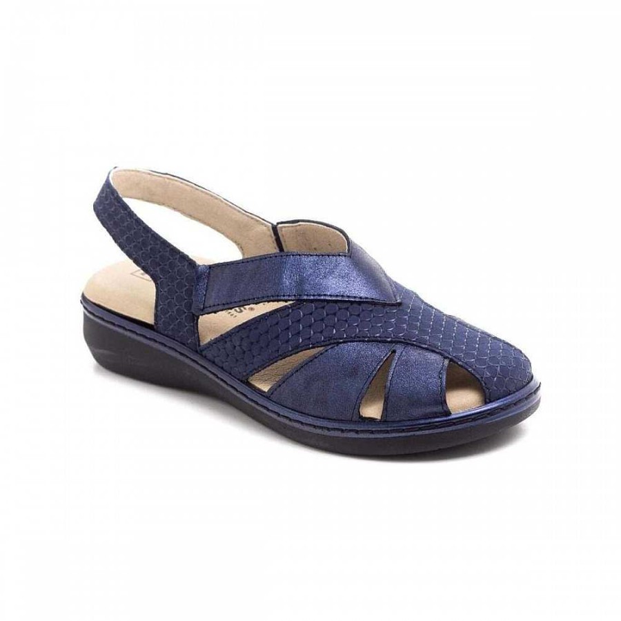 Women Calzaro Sandals | Closed Toe Sandal 5003 Blue