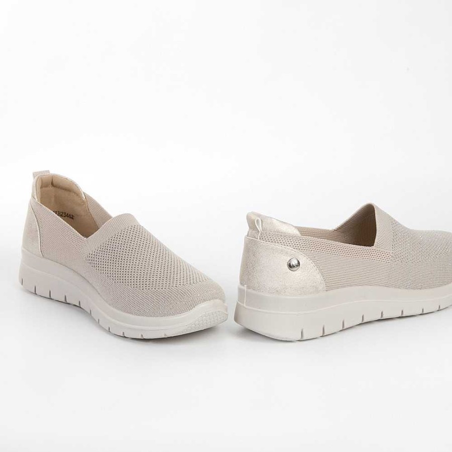 Woman Calzaro Comfort | Women's Elastic Comfort Shoe 23462 Beige