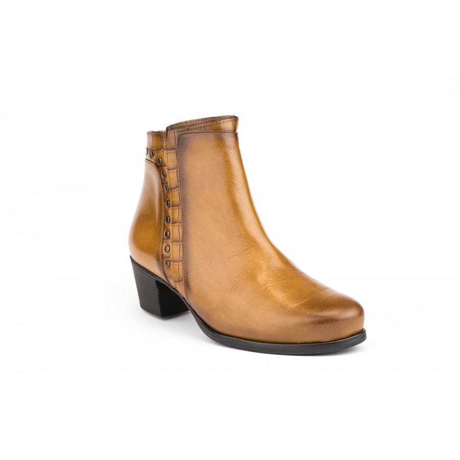 Women Calzaro Comfort|Women's Boots and Ankle Boots | Neus 15 Camel Ankle Boot