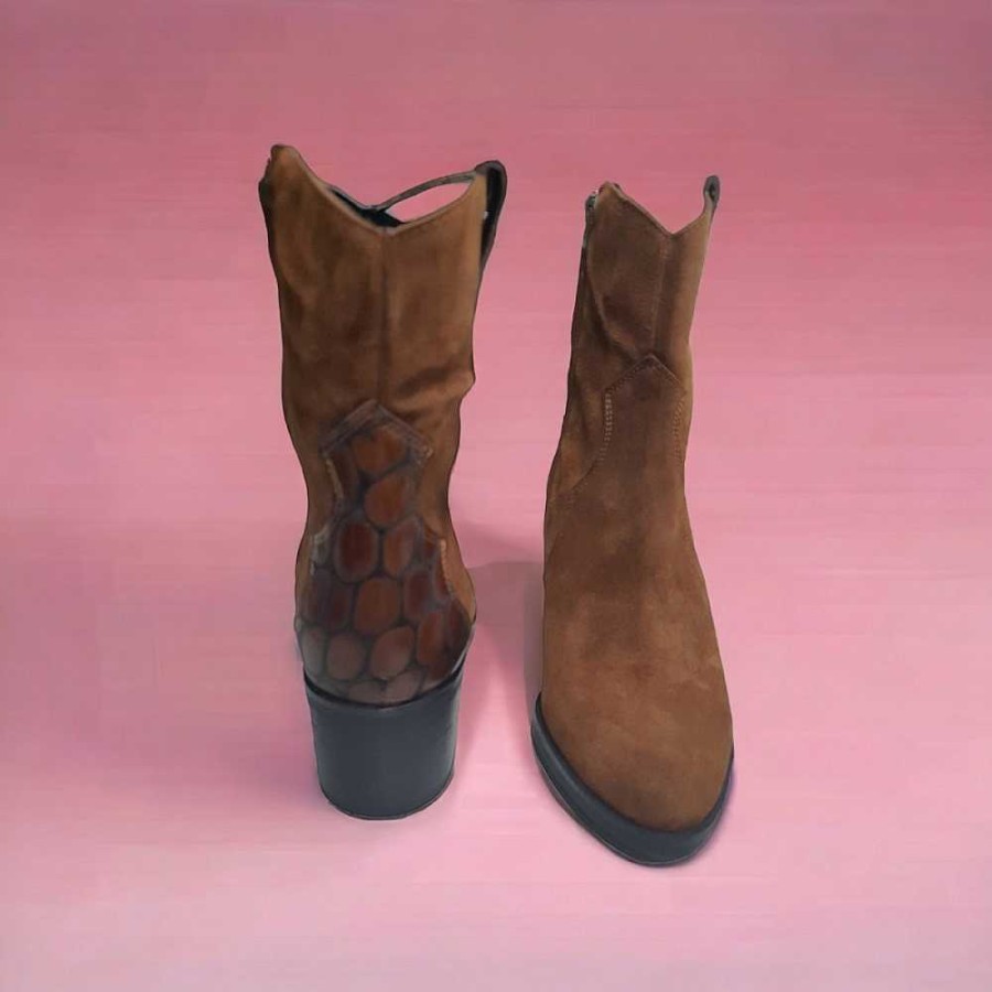 Women Calzaro Cowboy Boots|Women's Boots and Ankle Boots | Boot 4014 Split Leather