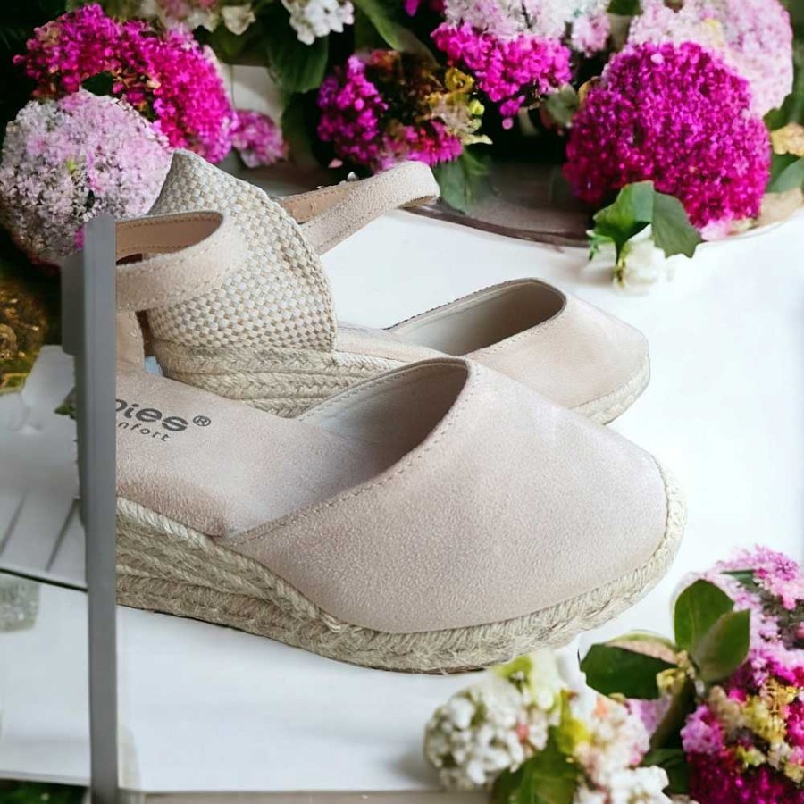 Women Calzaro Espadrilles | Jute Crib Espadrille 23481 Taupe