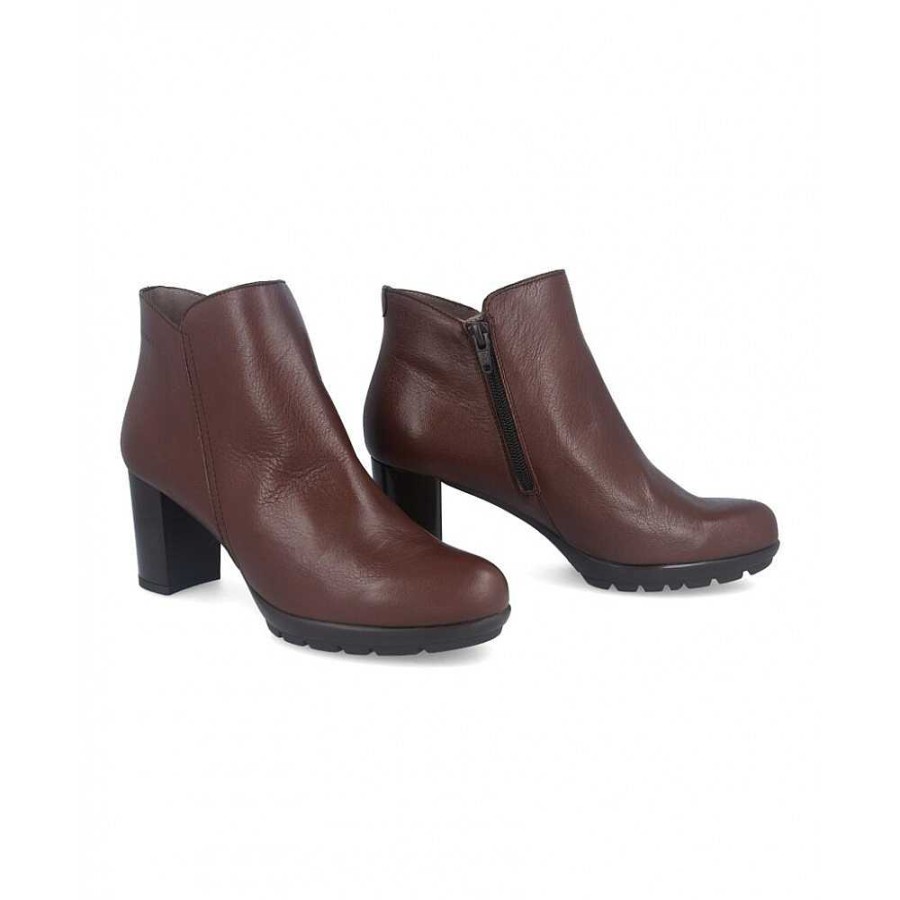 Women Calzaro Comfort|Women's Boots and Ankle Boots | Ankle Boot 6707 Nature Spaniel Leather