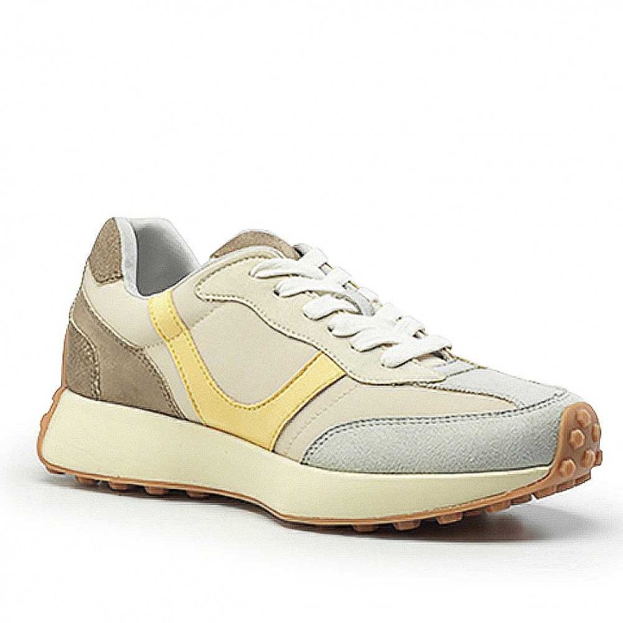 Women Calzaro Sneakers | Deportiva Sneaker 2070 Celeste Amarillo