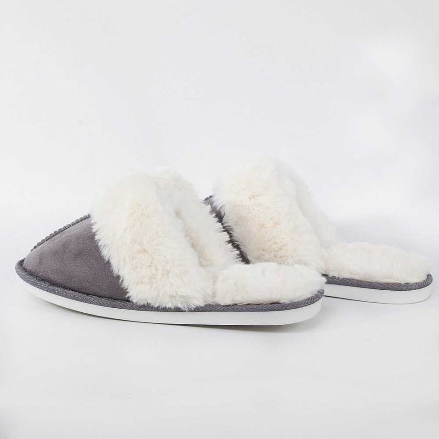 Woman Calzaro Slippers | Pantufla Casa Pelo 912 Gray