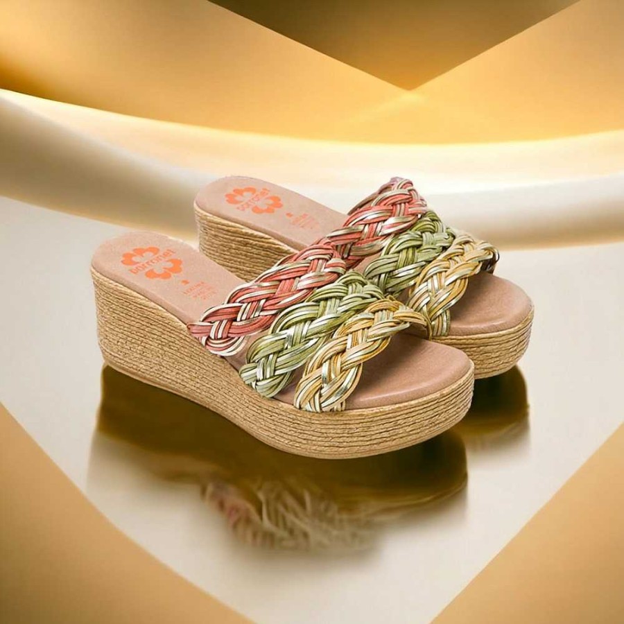 Women Calzaro Sandals | Cuna 2962 Sandal With Ivana Colored Textile Upper.