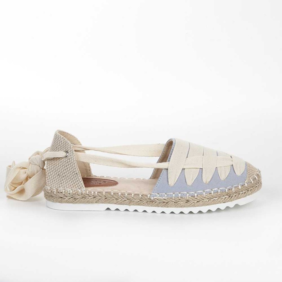 Women Calzaro Espadrilles | Alpargata Plana Yute 673 Beige Celeste