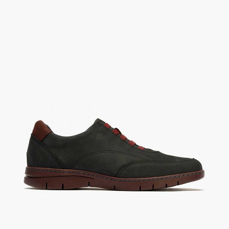 Men Calzaro Lace-up shoes | Men's Sports Shoes 4961 With Elastics and Blue Nubuck