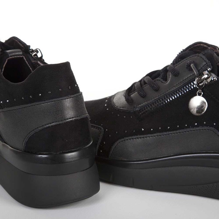 Women Calzaro Lace-up shoes|Comfort | Crib Shoe 2510 Black