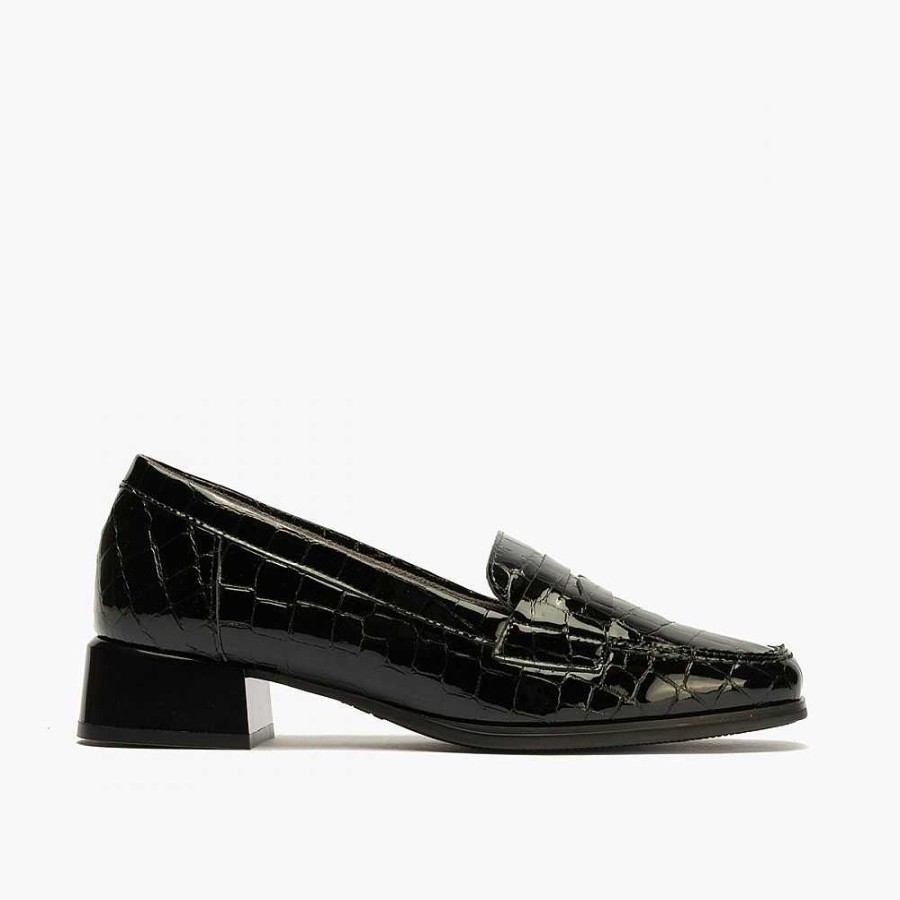 Women Calzaro Heeled shoes|Loafers|Comfort | Women's Black Low Heel Loafers 5423