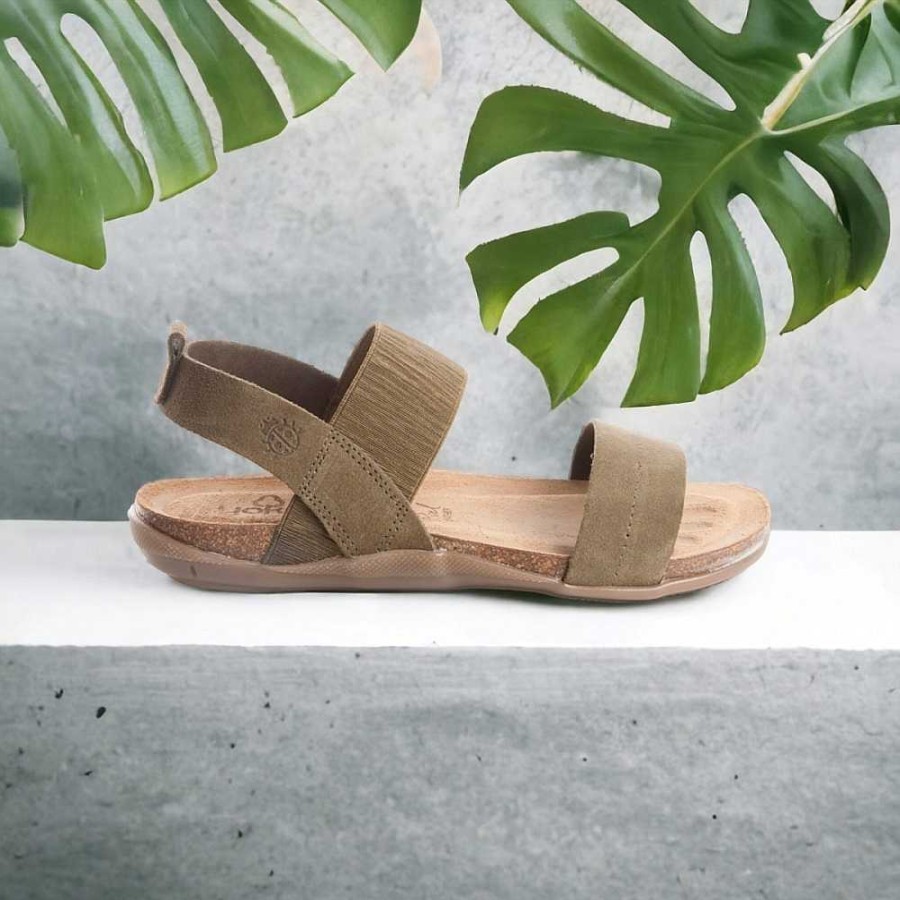 Women Calzaro Bios Sandals | Manacor 001 Trebol Green Flat Sandal.