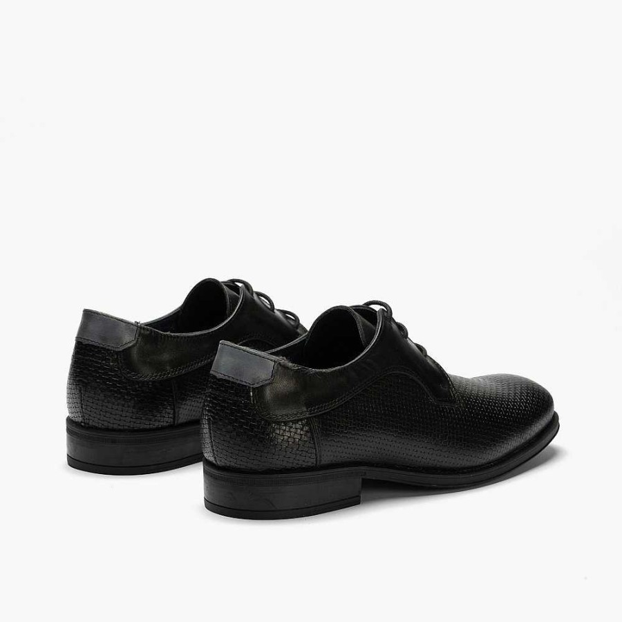 Men Calzaro Lace-up shoes | Blucher Men's Shoe With Laces 4810 Black