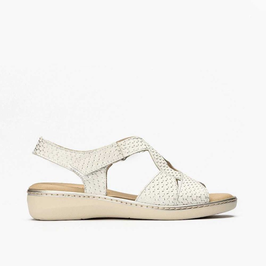 Women Calzaro Sandals | Sandal With Crossed Straps 5001 Silver.