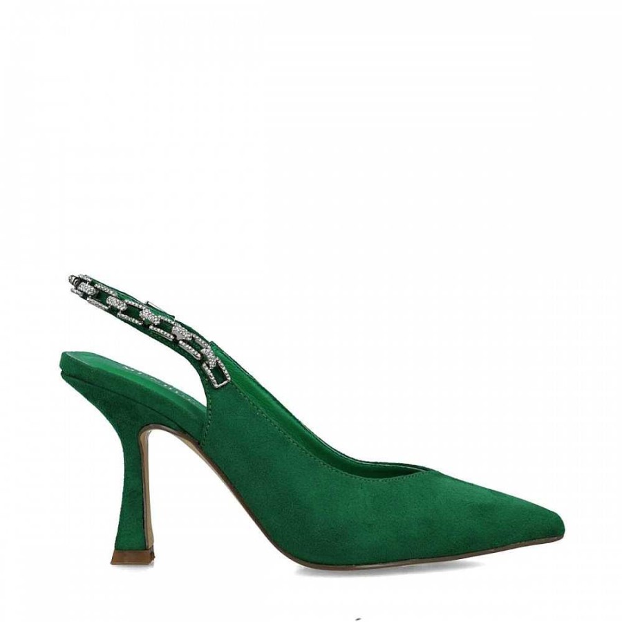 Women Calzaro Heeled shoes | Slingback Dress Shoe 23810 Monoceros Green