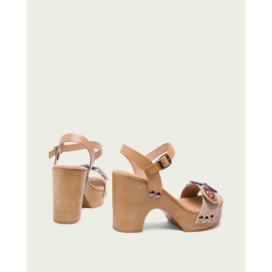 Women Calzaro Clogs | Gisela Colored Jute Heel Sandal 2886.