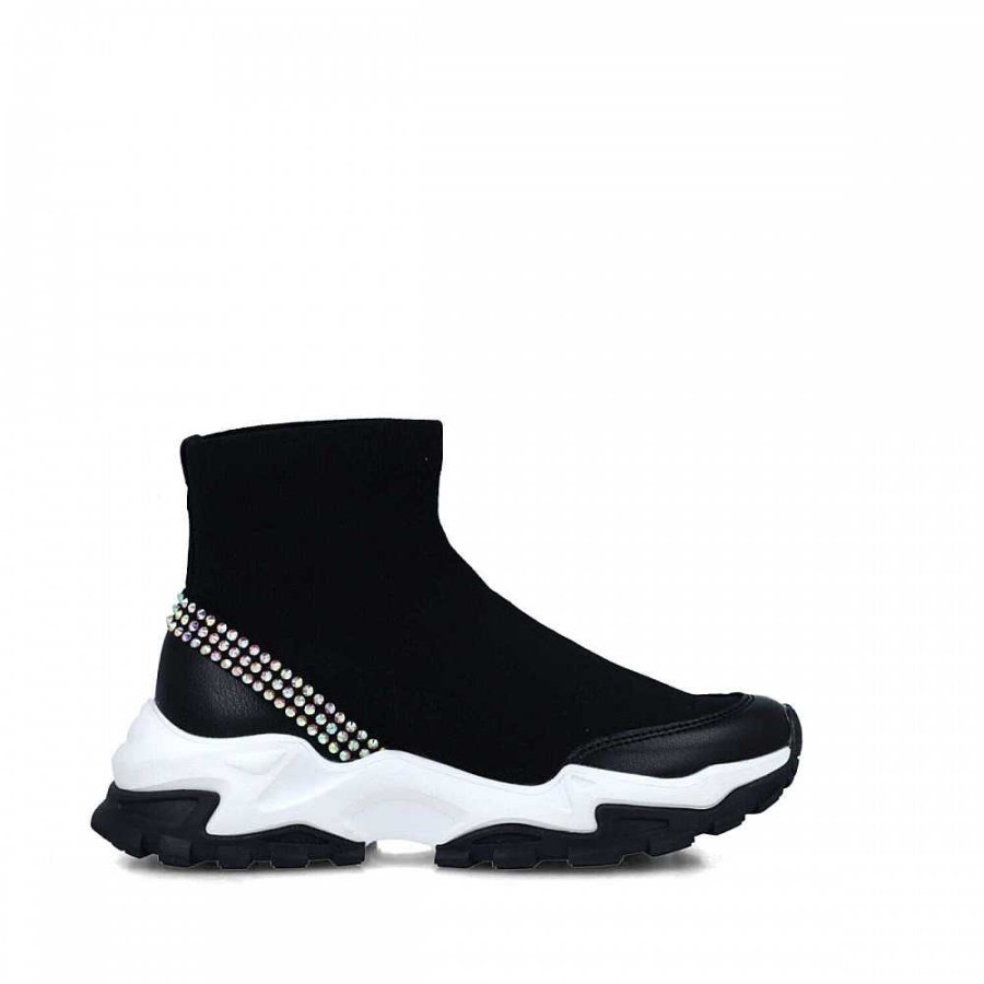 Women Calzaro Sneakers|Women's Boots and Ankle Boots | Botin Sneaker Cuna 24651 Laurentina Negro