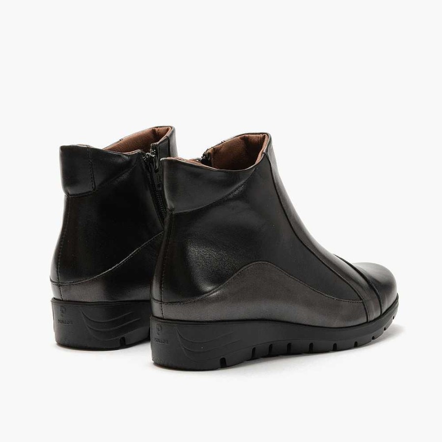 Women Calzaro Low boots and ankle boots | Combined Napa Ankle Boot 2301 Combined Black and Lead