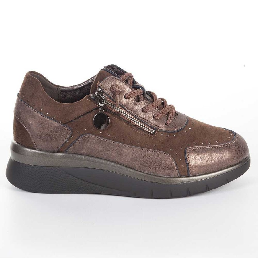 Women Calzaro Lace-up shoes | Crib Shoe 2510 Bronze