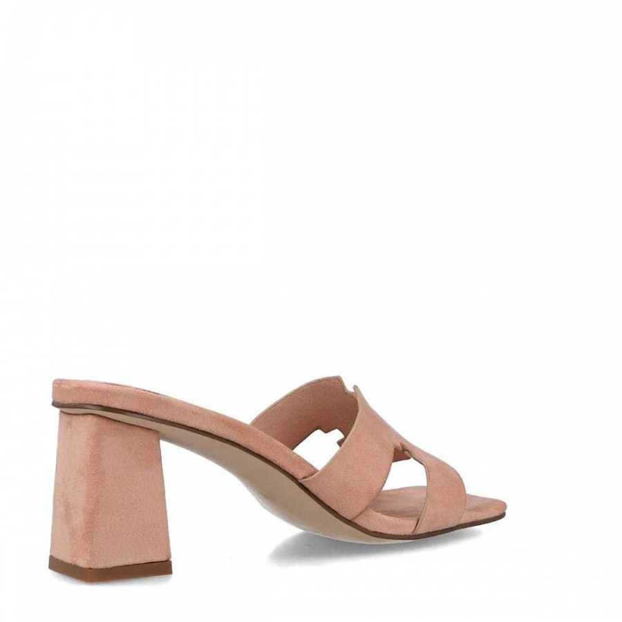 Women Calzaro Heeled shoes | Mule Sandal Shoe 23222 Eleusis Makeup