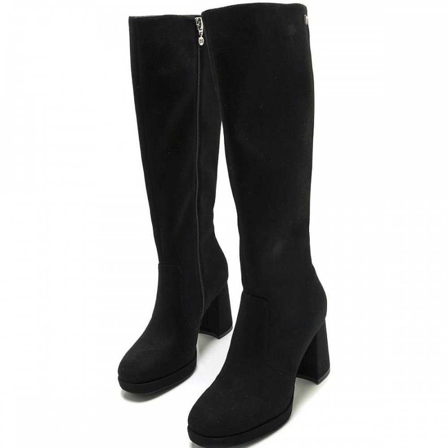 Women Calzaro High boots | Boot Heel Friuli 63303 Black