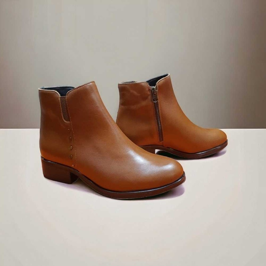 Women Calzaro Low boots and ankle boots | Bootin Flat 4005 Leather