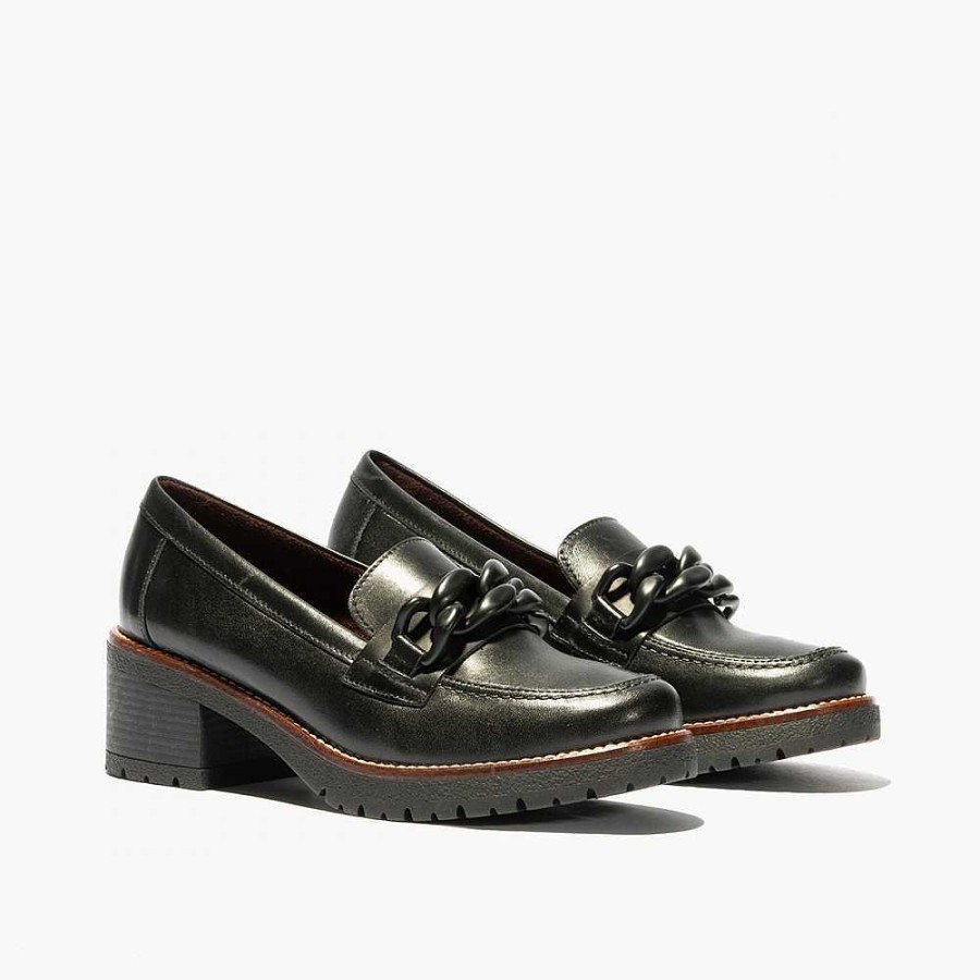 Women Calzaro Loafers|Casual | Tacon Mocasin Shoes 2720 Black