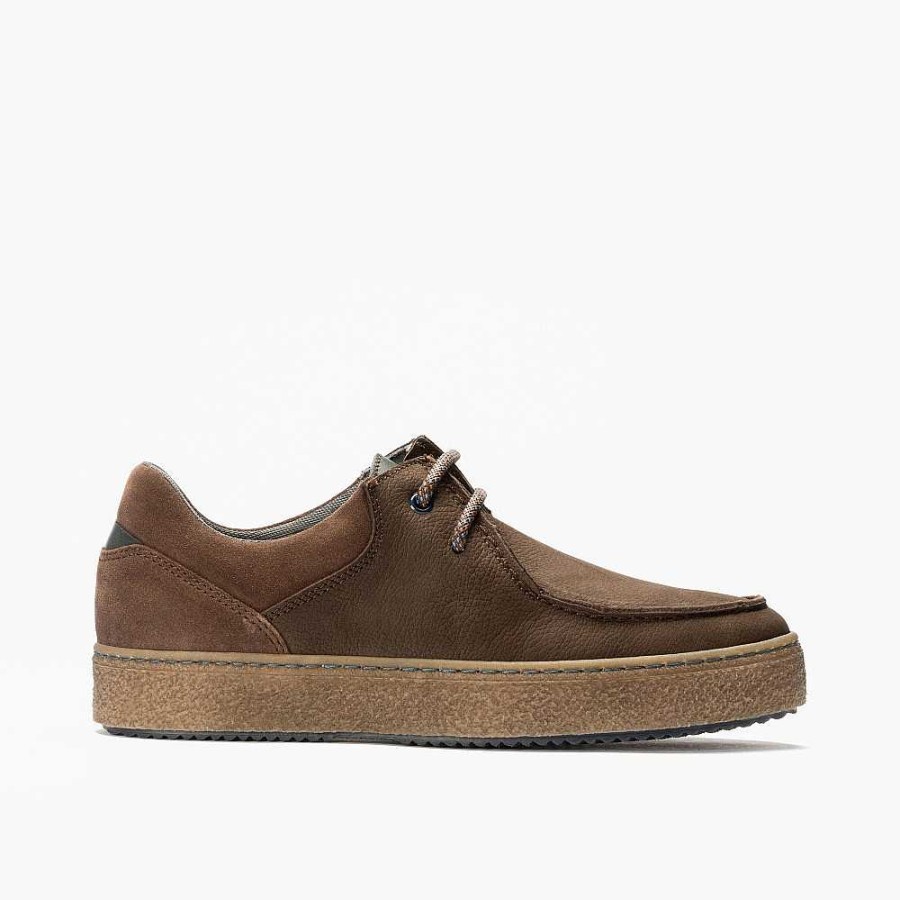 Men Calzaro Lace-up shoes | Gualavi Men's Sports Shoes 4731 Combined In Brown Nubuck