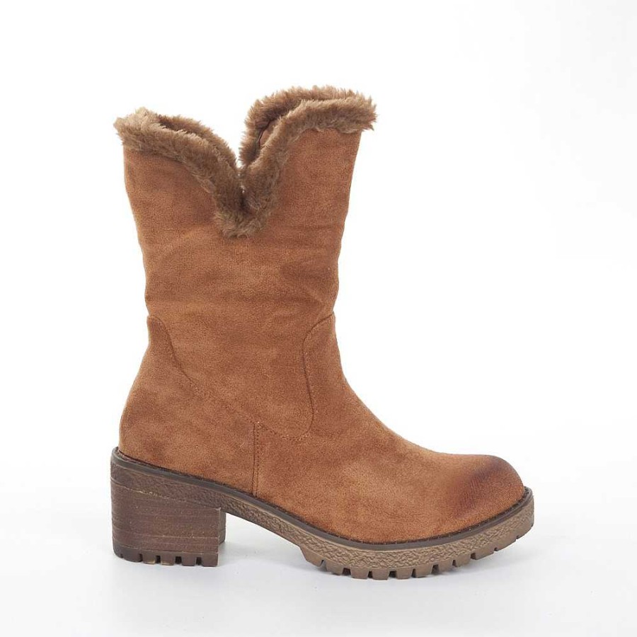 Women Calzaro Fur boots | Zipper Ankle Boot 2217 Leather