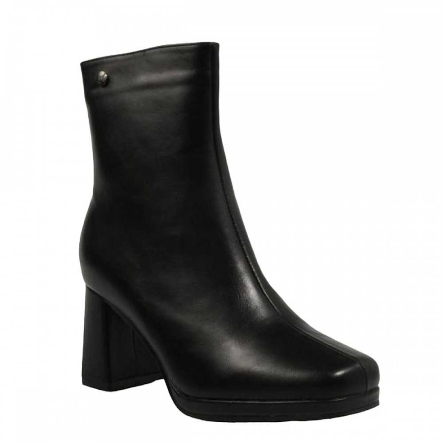 Women Calzaro Women's Boots and Ankle Boots|Low Boots and Ankle Boots | Bootin Smooth Napa Platform 23187 Black.