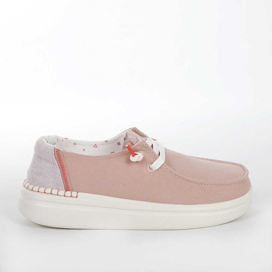 Women Calzaro Sneakers | Lace-Up Sneaker 40074 Wendy Rosa Rise Chambray