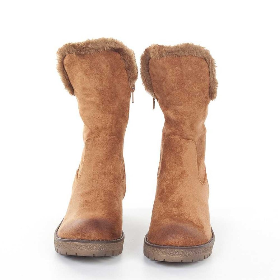 Women Calzaro Fur boots | Zipper Ankle Boot 2217 Leather