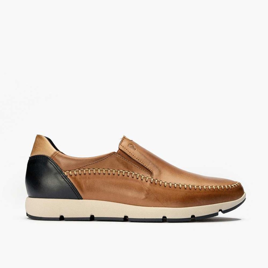 Men Calzaro Mocasines | Men's Flats 4830 Slip On Light Brown Leather