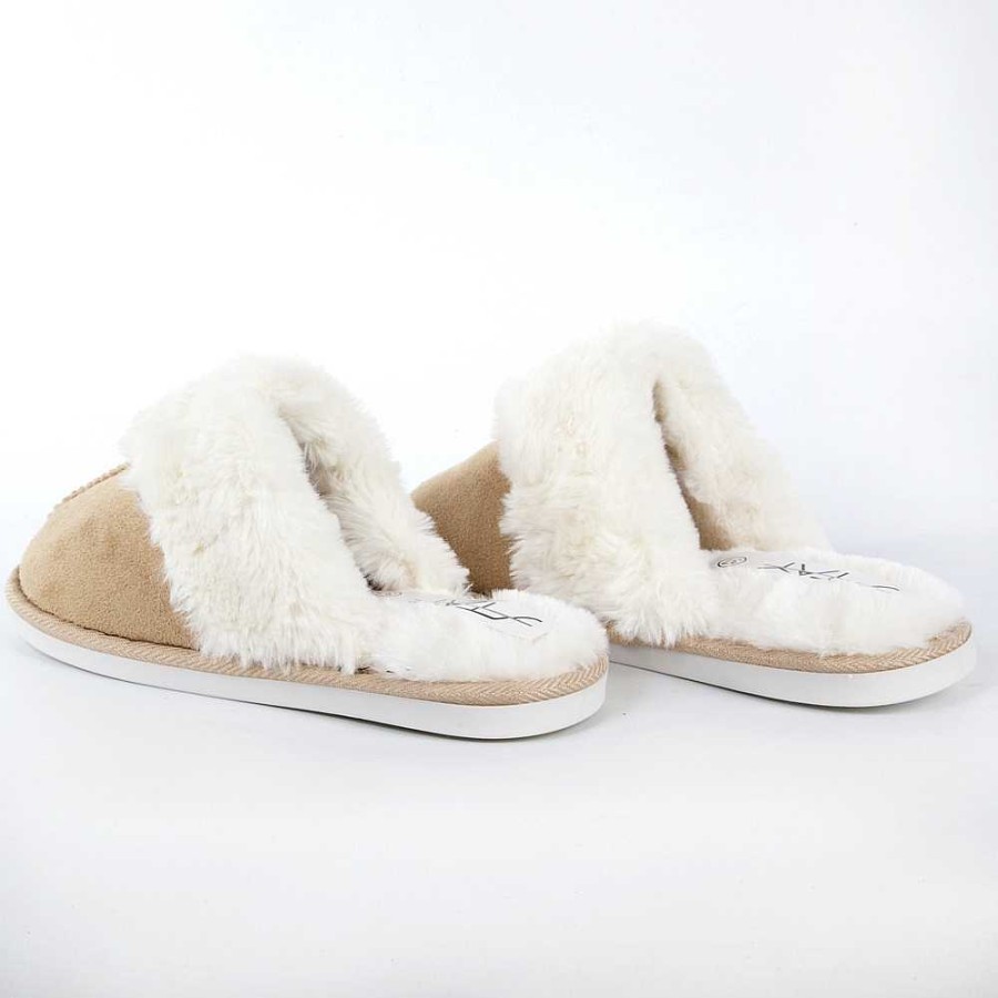 Woman Calzaro Slippers | Pantufla Casa Pelo 912 Beige