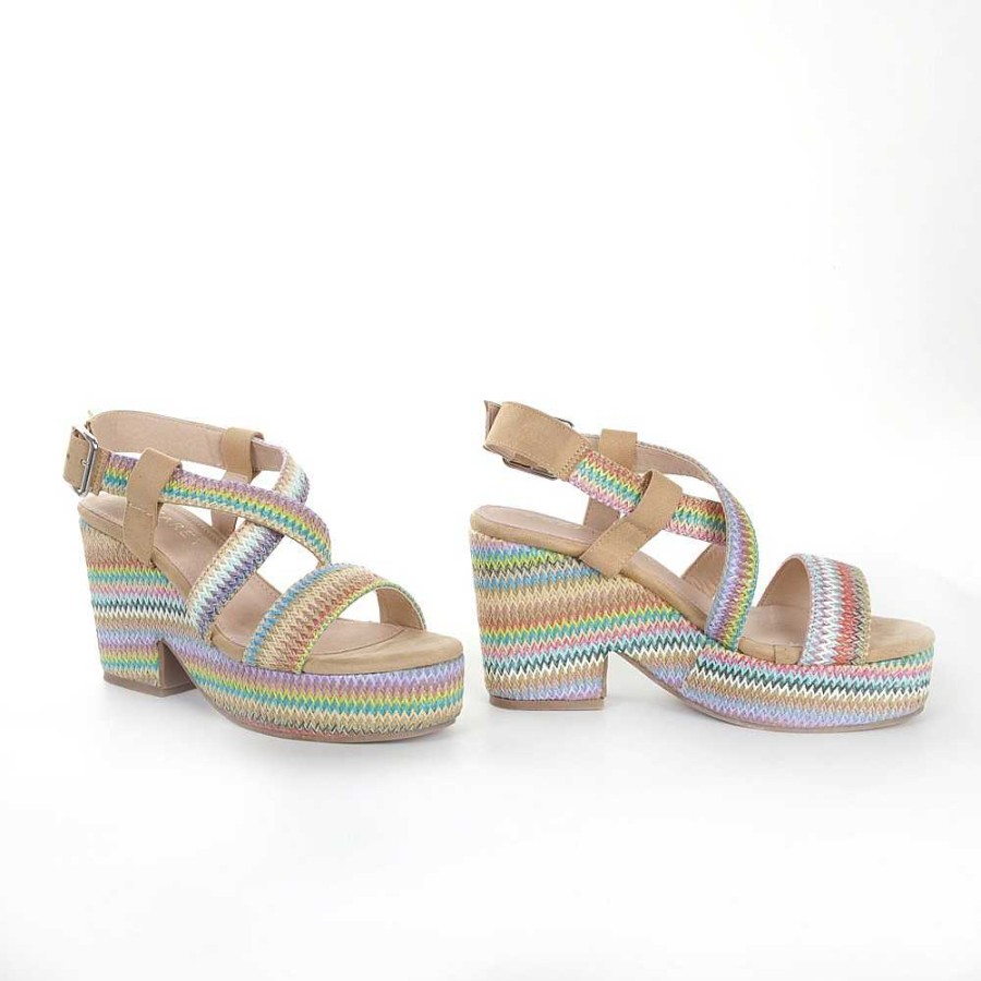 Women Calzaro Espadrilles | Cuna 58 Multicolor Sandal