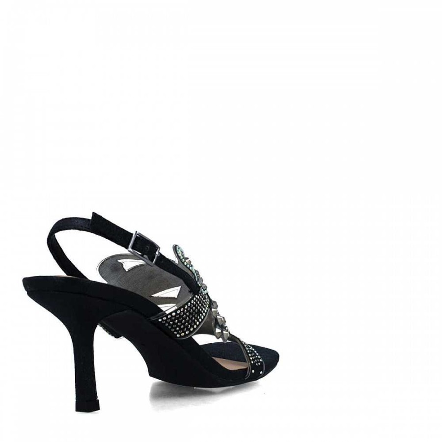 Women Calzaro Heeled shoes | Sandal Shoe 23492 Black Onix