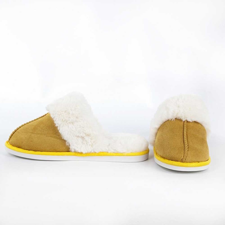 Woman Calzaro Slippers | Fur House Slipper 912 Mustard Yellow